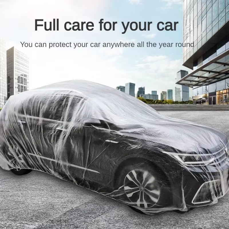 1-10PCS Disposable Car Cover Transparent Car Cover Car Coat and Car Cover PE Film Rain Cover Disposable Car Cover Car Dust Cover