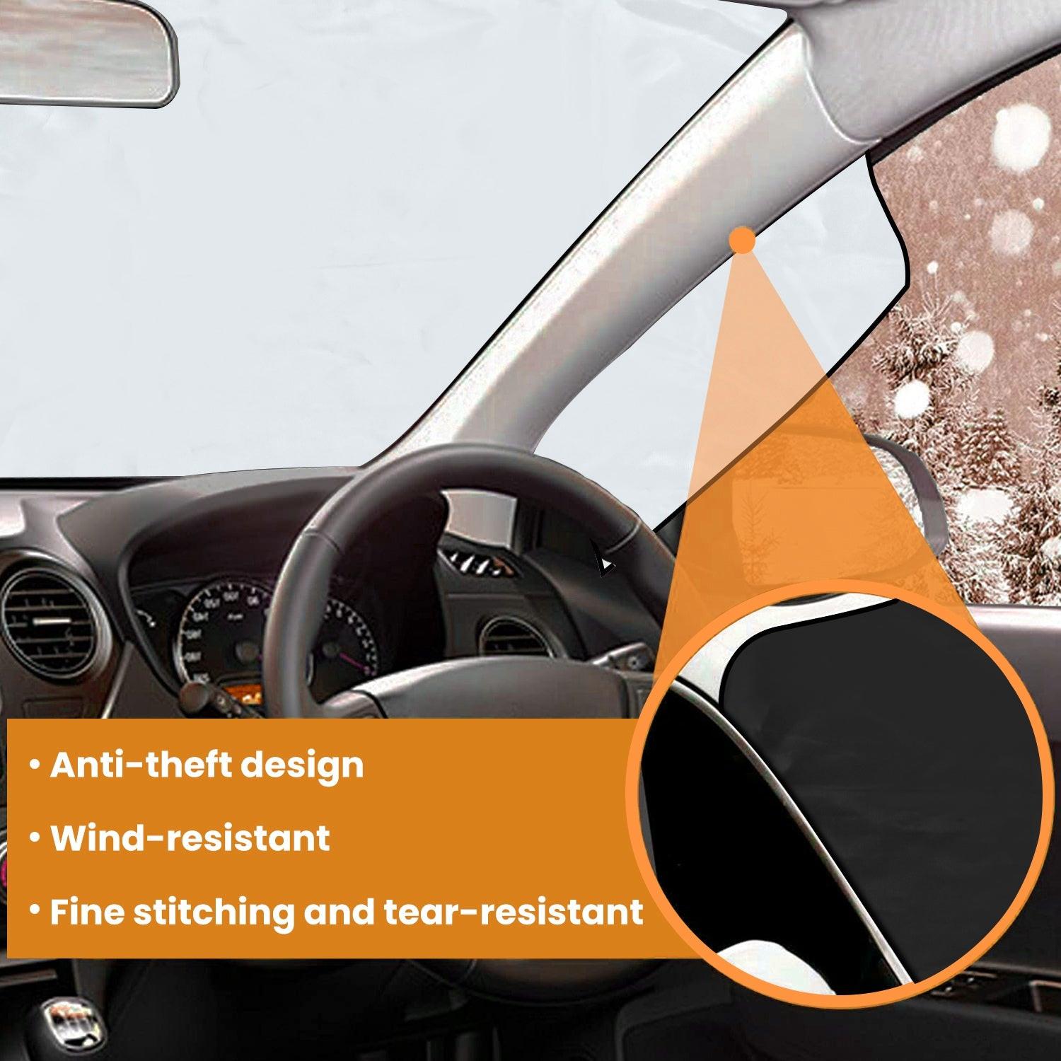1Set Magnetic Car Windshield Cover Front Rear Car Windshield Protector against Snow Sun Dirt Leaves Fit for All Cars Oxford Fabric Waterproof Heat-Resistant