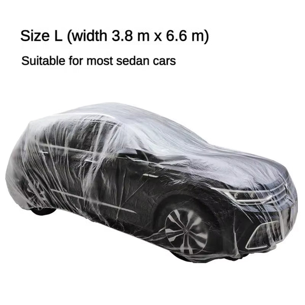 1-10PCS Disposable Car Cover Transparent Car Cover Car Coat and Car Cover PE Film Rain Cover Disposable Car Cover Car Dust Cover
