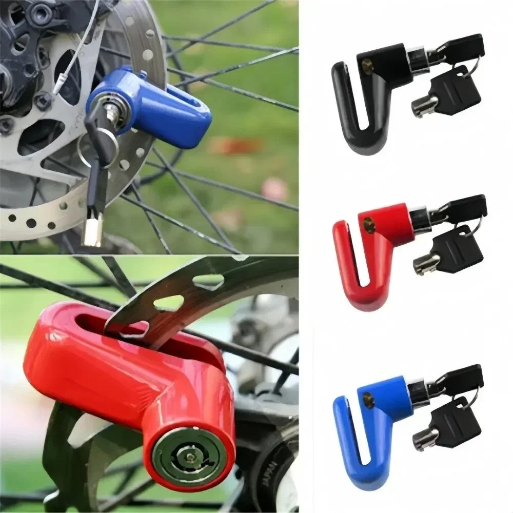 Anti-Theft Lock Electric Scooter Disc Brake Lock with Steel Wire Bicycle Mountain Bike Motorcycle Disc Lock Safety Theft Protec