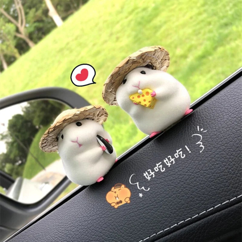 Car Decoration Hamster Car Accessories New Console Cute Doll Car Interior Pendant Car Decoration Cool Car Decoration