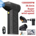 Compressed Air Duster 130000RPM Cordless Mini Turbo Jet Fan Electric 3 Gear Turbo Jet Fan Blower Speed Rechargeable with Light