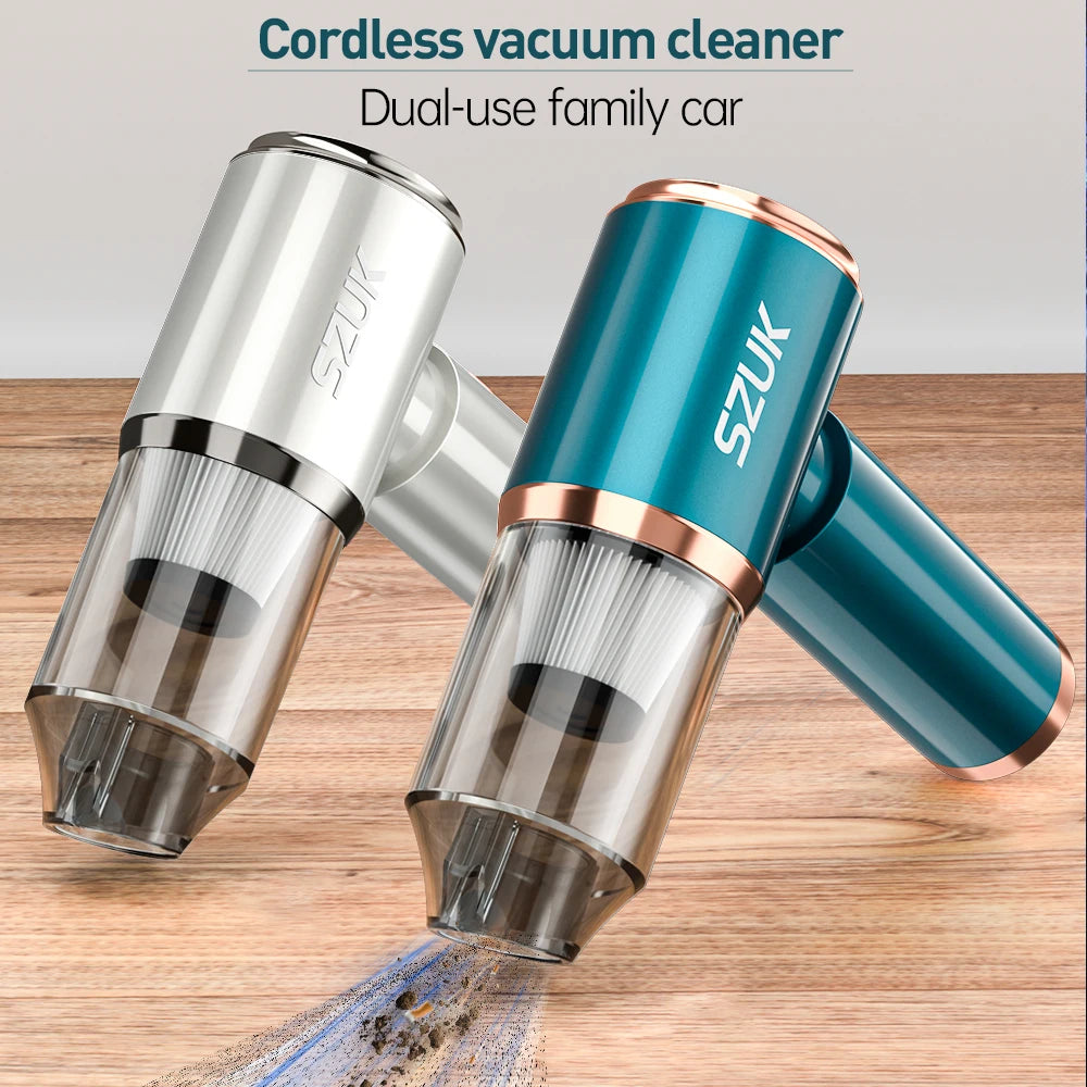 8000PA Mini Car Vacuum Cleaner Wireless Powerful Portable Cleaning Machine Handheld for Car Blow 2 in 1 Home Appliances