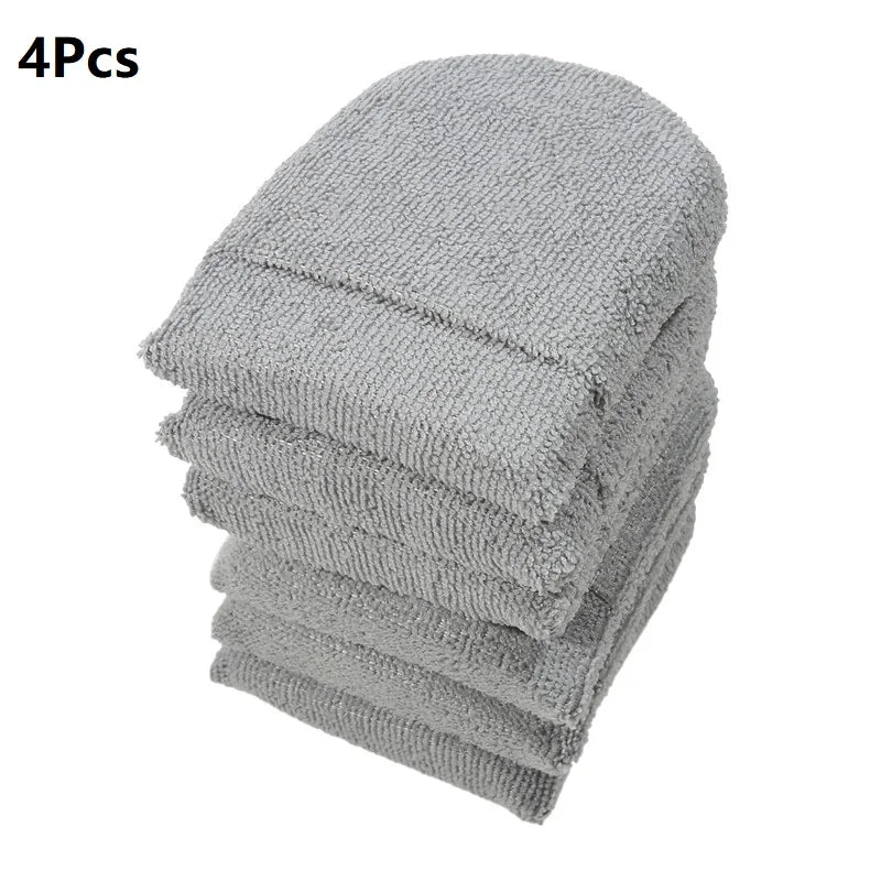 2/4/6Pcs Soft Microfiber Car Wax Applicator Mitts Polishing Sponge Wax Foam Car Wax Applicator Pad Car Detailing Cleaning Tools