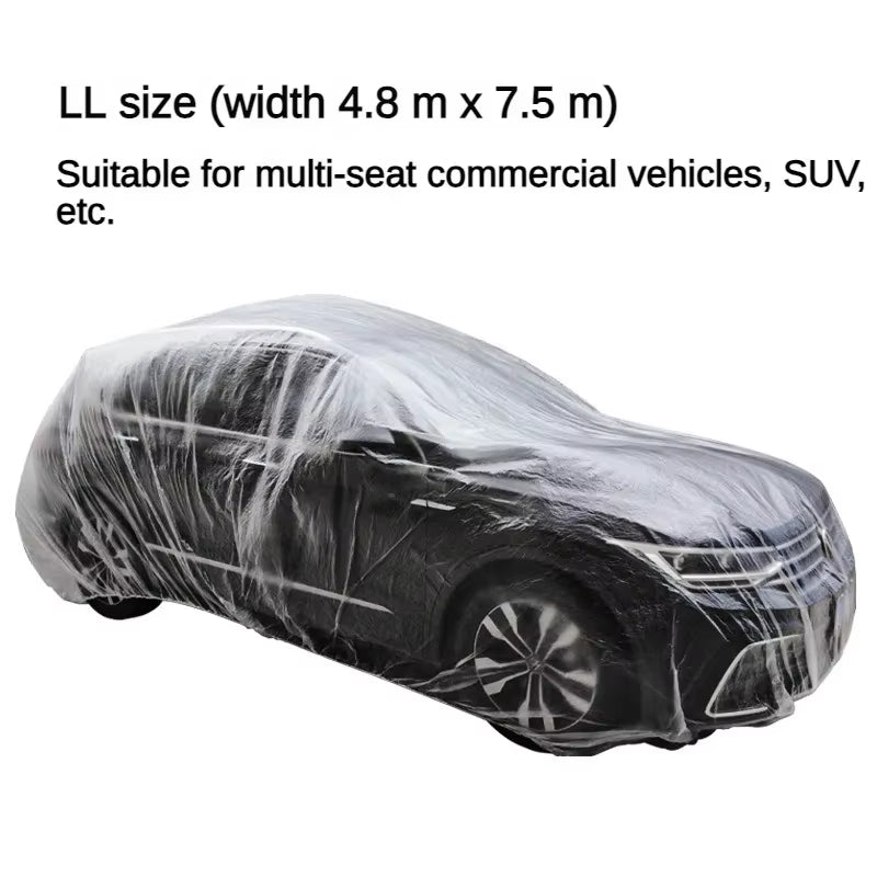 1-10PCS Disposable Car Cover Transparent Car Cover Car Coat and Car Cover PE Film Rain Cover Disposable Car Cover Car Dust Cover