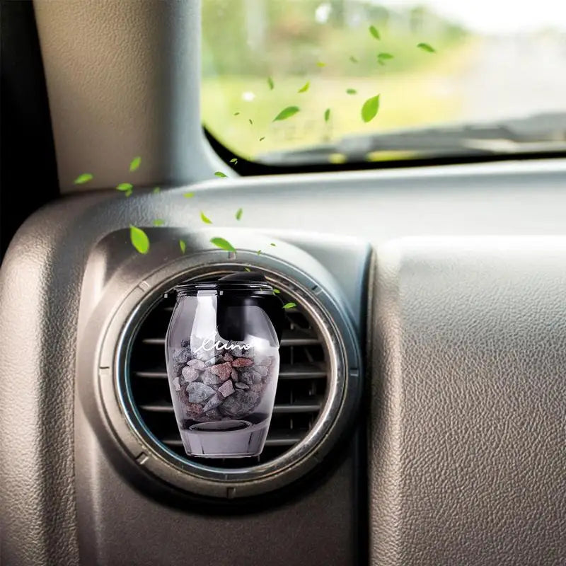 Car Air Freshener Vent Clip Refillable Vent Essential Oil Diffuser Vent Decor Aroma Diffuser with Zeolite for Car Coffee Shop