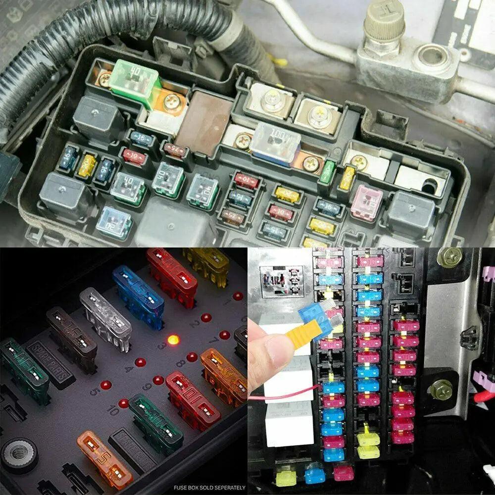 220Pcs Medium and Small Car Truck Car Blade Fuse Combo Kit Box 2A 3A 5A 7.5A 10A 15A 20A 25A 30A 35A Fuse Box Casa
