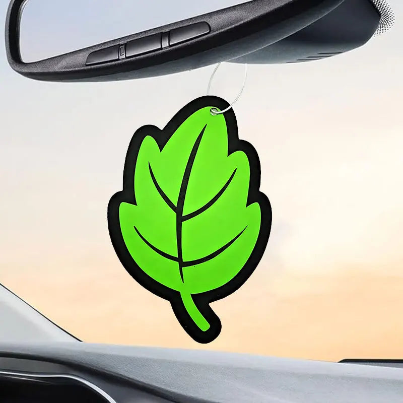 3-60Pcs Car Air Freshener Natural Scented Tea Paper Auto Hanging Vanilla Perfume Fragrance Leaf Shape Car Accessories Interior