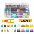 220Pcs Medium and Small Car Truck Car Blade Fuse Combo Kit Box 2A 3A 5A 7.5A 10A 15A 20A 25A 30A 35A Fuse Box Casa