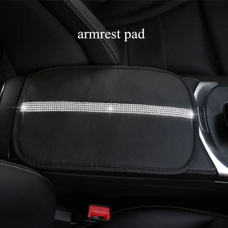 Bling Steering Wheel Cover Crystal Rhinestone Diamond Car Steering Wheel Covers Car Styling Auto Accessories Set Series for Girl